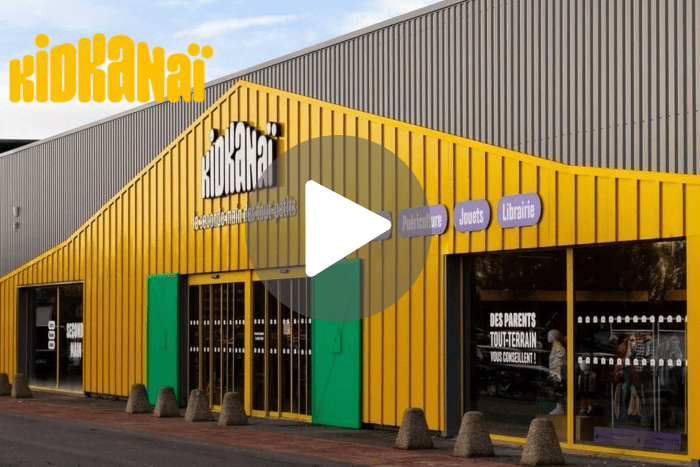 Façade du magasin Kidkanai spécialisé dans la seconde main pour enfants, illustrant le succès du recommerce retail.